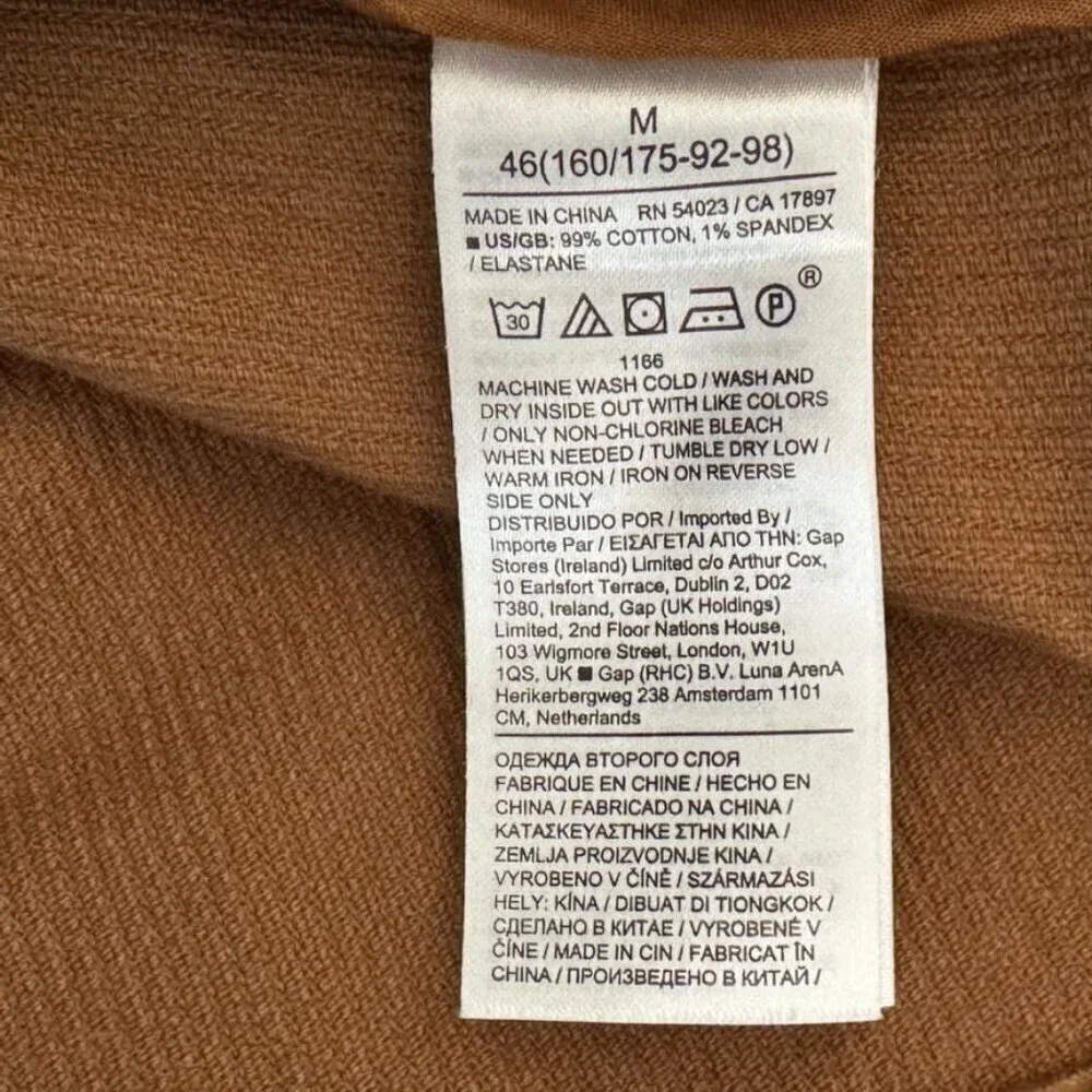 Banana Republic Corduroy Brown Button Front Shaket Chore Farm Jacket Size Medium - Picture 11 of 13